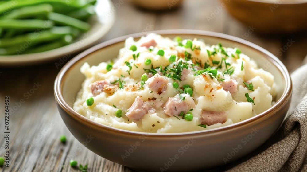 Creamy Mashed Potatoes with Herbs and Peas Creamy Mashed Potatoes with Herbs and Peas