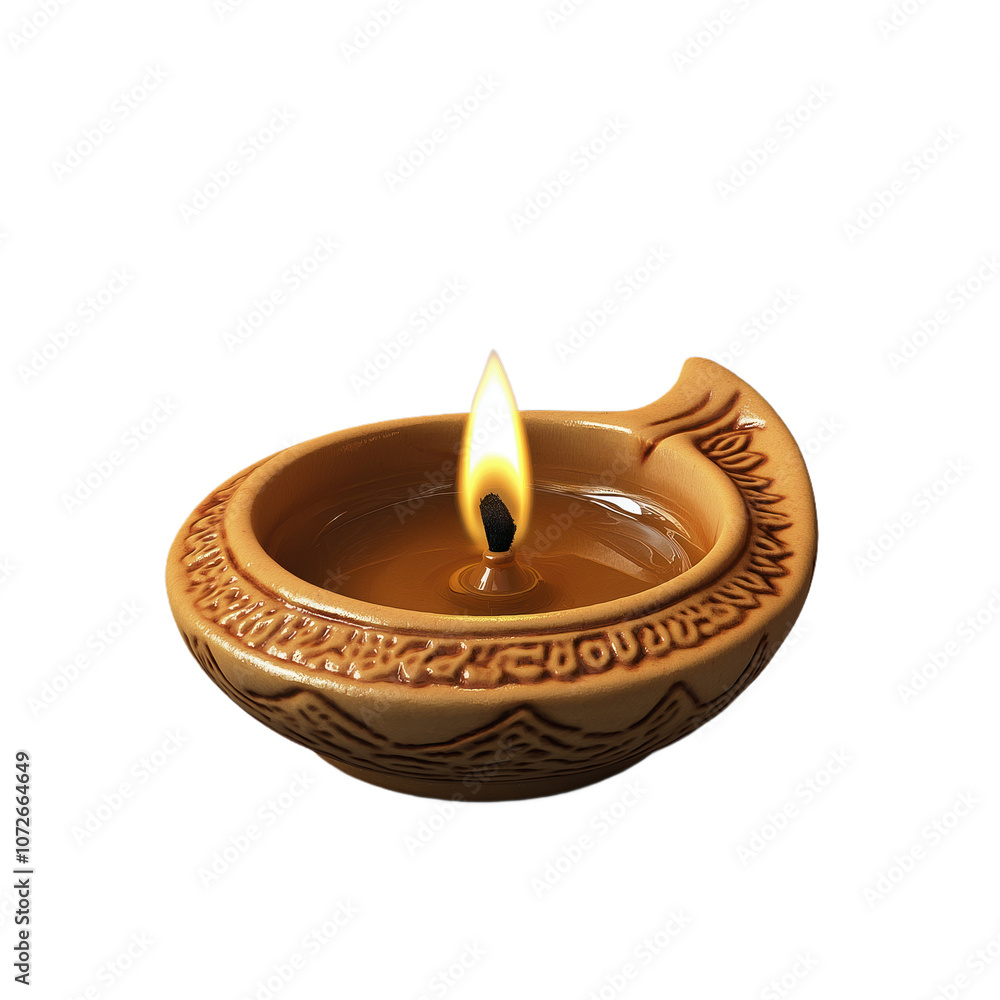 Lit diya oil lamp with flame, isolated on alpha layer. Traditional Indian candle, symbol of Diwali festival. Hindu culture, religion, celebration, warmth, glow, hope, enlightenment. Perfect for Png. Lit diya oil lamp with flame, isolated on alpha layer. Traditional Indian candle, symbol of Diwali festival. Hindu culture, religion, celebration, warmth, glow, hope, enlightenment. Perfect for Png.