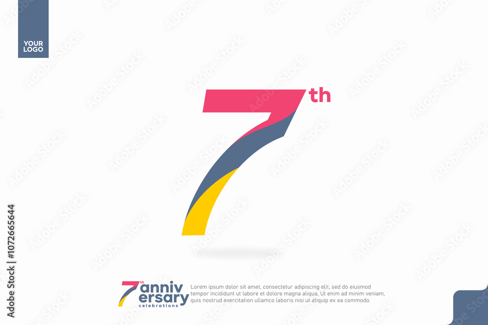 Number 7 logo icon design, 7th birthday logo number, anniversary 7 Number 7 logo icon design, 7th birthday logo number, anniversary 7