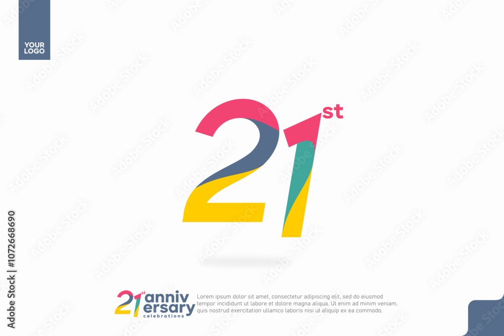 Number 21 logo icon design, 21st birthday logo number, anniversary 21 Number 21 logo icon design, 21st birthday logo number, anniversary 21