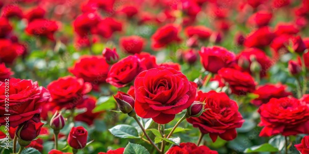 Sea of vibrant red roses in full bloom creating a beautiful floral background, rose, red, bloom, garden, flowers, petals Sea of vibrant red roses in full bloom creating a beautiful floral background, rose, red, bloom, garden, flowers, petals