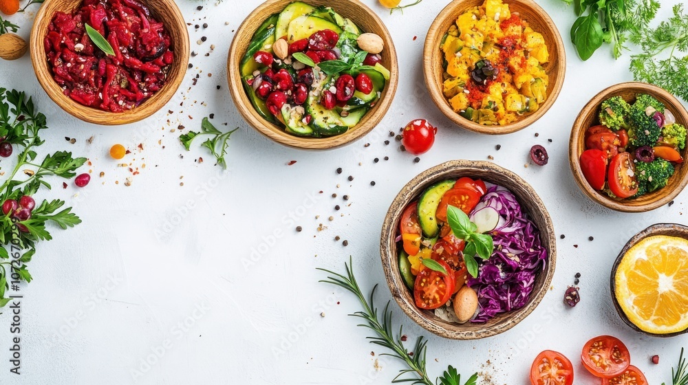Healthy and Colorful Salad Bowls Healthy and Colorful Salad Bowls