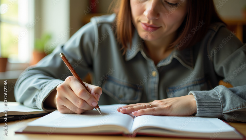 Close-up of a Person Writing in a Notebook Close-up of a Person Writing in a Notebook