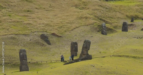 Moais in Rano Raraku