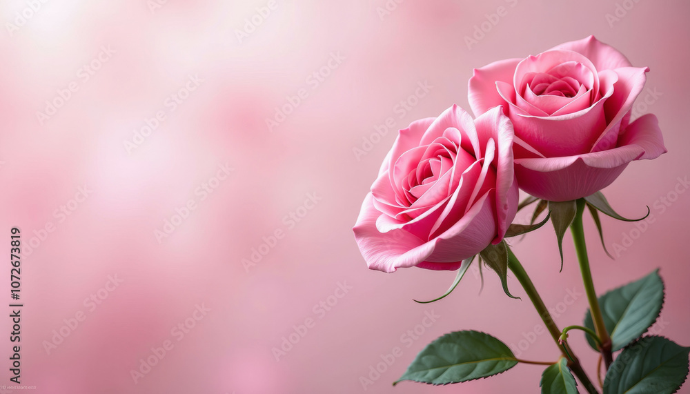 Fototapeta premium Pink Roses - A Romantic Floral Display