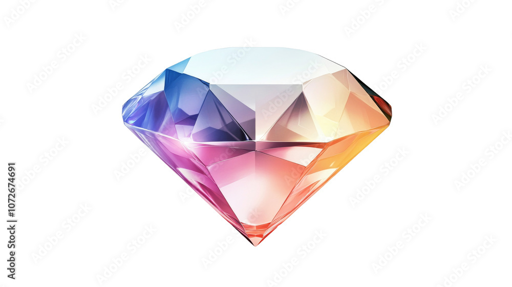 colorful diamond on a transparent background colorful diamond on a transparent background