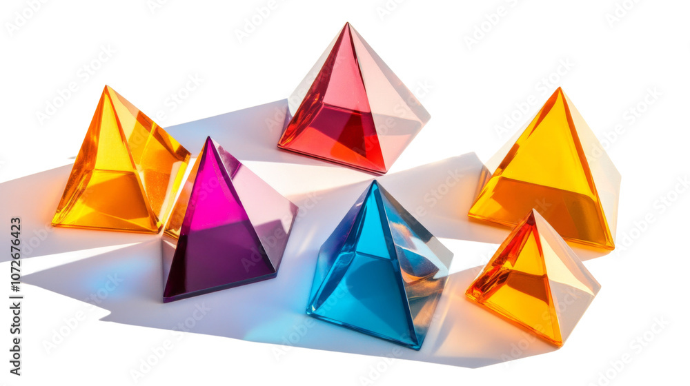 triangular prisms on a transparent background triangular prisms on a transparent background