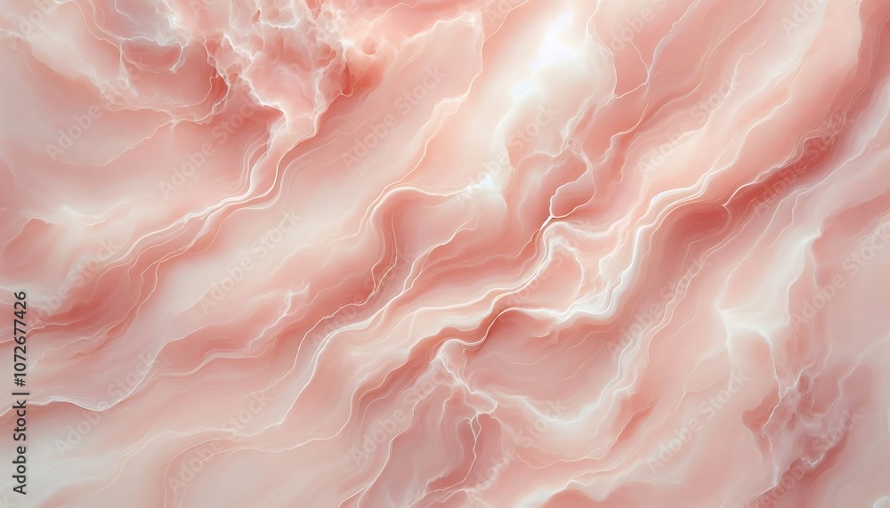 Soft pink marble texture with delicate, flowing white veins Soft pink marble texture with delicate, flowing white veins
