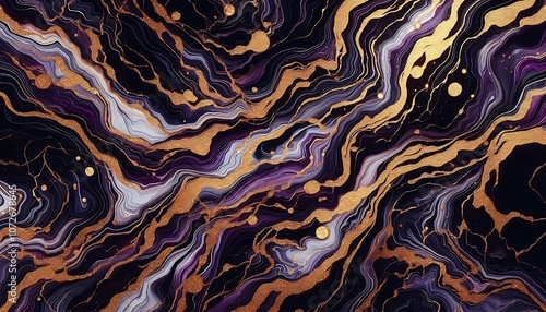 Purple Marble with Gold Veining luxury texture