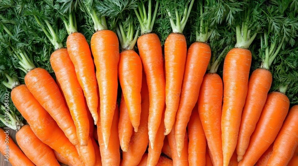 A bunch of carrots are arranged in a circle on a table. The carrots are orange and fresh, and they are all pointing in the same direction. The arrangement of the carrots creates a sense of unity A bunch of carrots are arranged in a circle on a table. The carrots are orange and fresh, and they are all pointing in the same direction. The arrangement of the carrots creates a sense of unity