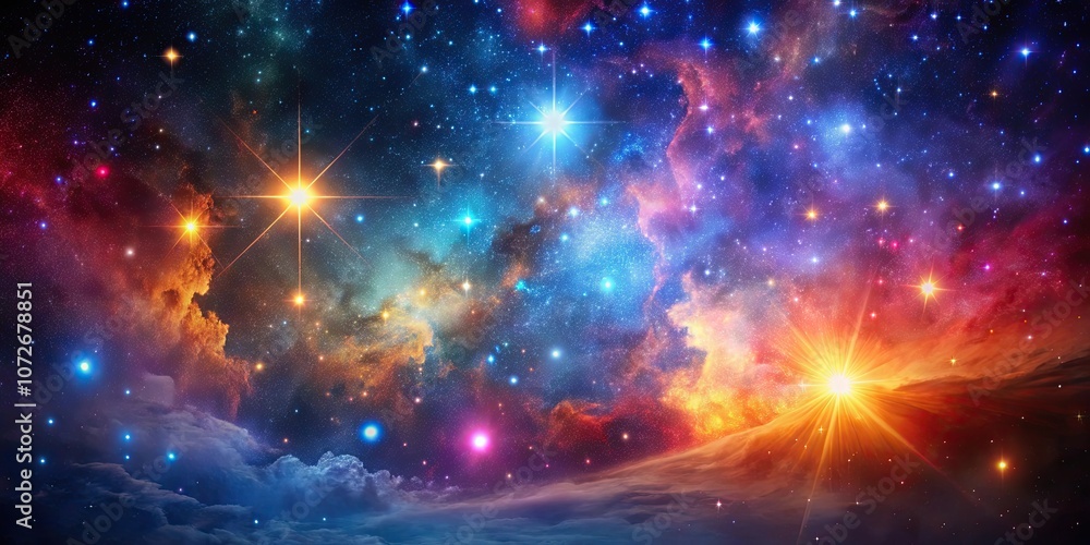 Night sky filled with colorful nebula and bright stars, nebula, stars, night sky, astronomy, space, galaxy Night sky filled with colorful nebula and bright stars, nebula, stars, night sky, astronomy, space, galaxy