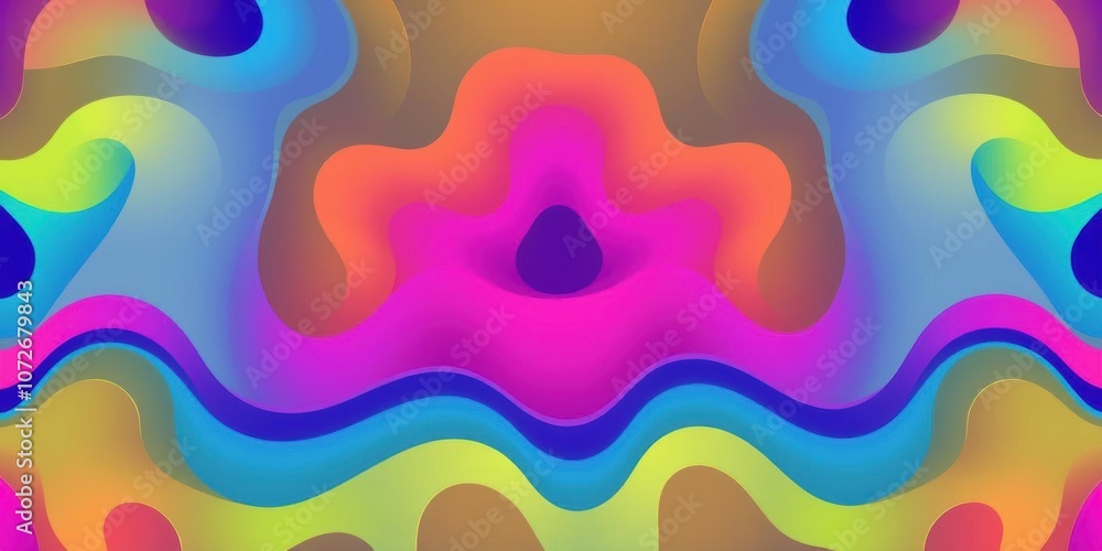 Vibrant and dynamic wallpaper featuring wavy shapes filled with colorful gradients, style, texture Vibrant and dynamic wallpaper featuring wavy shapes filled with colorful gradients, style, texture
