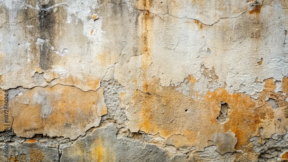 Obraz premium Close up shot of weathered old concrete wall , texture, background, rough, aged, worn, surface, structure, urban, decay