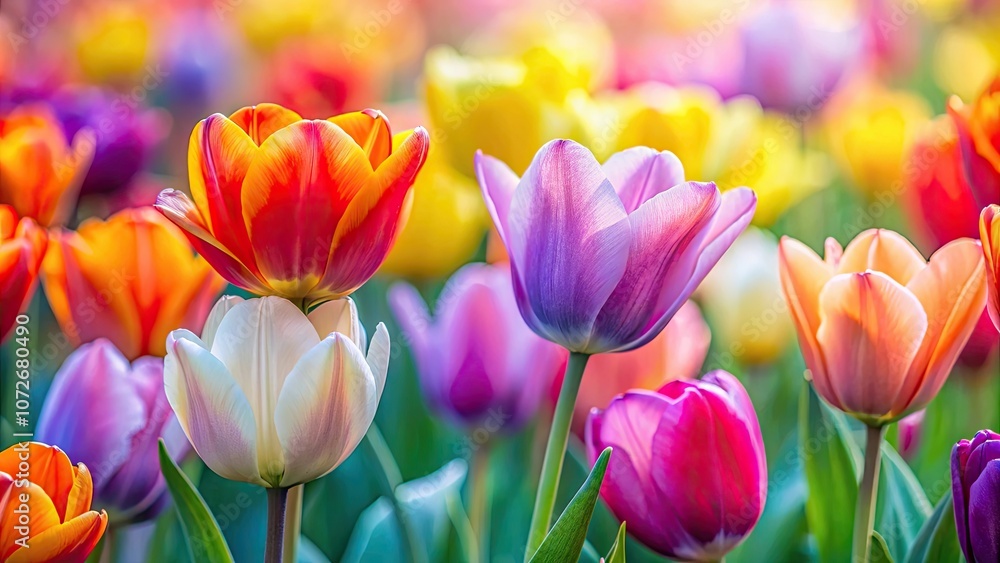 Close-up of vibrant tulip flowers with blurred background, tulip, flowers, vibrant, close-up, colorful, petal, garden Close-up of vibrant tulip flowers with blurred background, tulip, flowers, vibrant, close-up, colorful, petal, garden