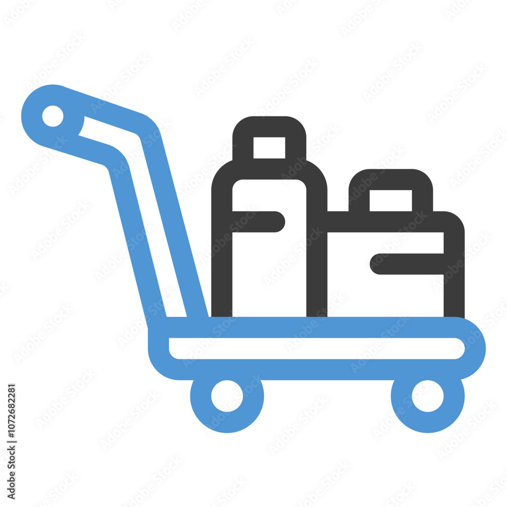 luggage cart icon luggage cart icon