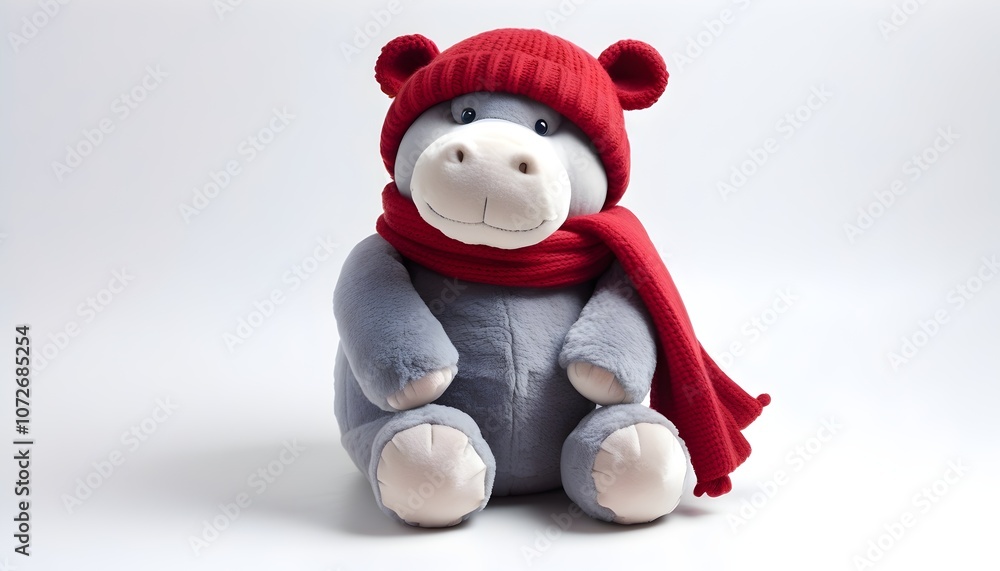 cozy hippo plush toy with mixed emotions isolated for graphic resources cozy hippo plush toy with mixed emotions isolated for graphic resources