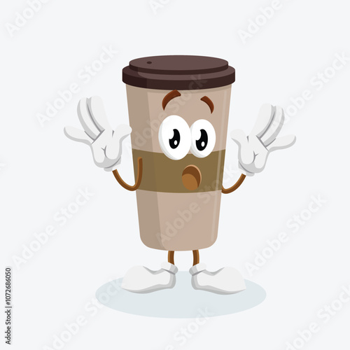 Espresso Logo mascot surprise pose