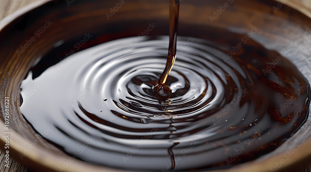 Dark Soy Sauce Drizzled onto Sushi Plate Highlighting Rich Flavorful and Elegant Culinary Presentation Dark Soy Sauce Drizzled onto Sushi Plate Highlighting Rich Flavorful and Elegant Culinary Presentation