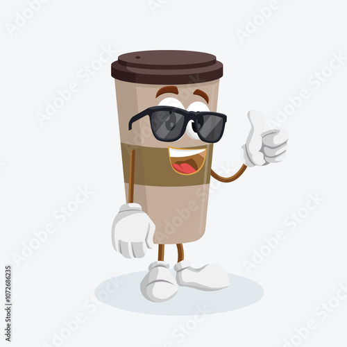 Espresso logo mascot thumb pose