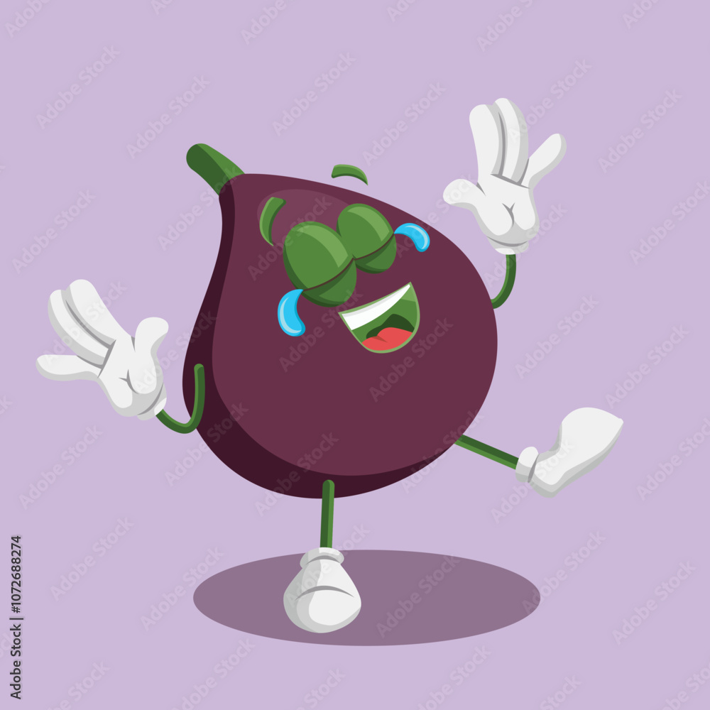 fig mascot happy pose fig mascot happy pose