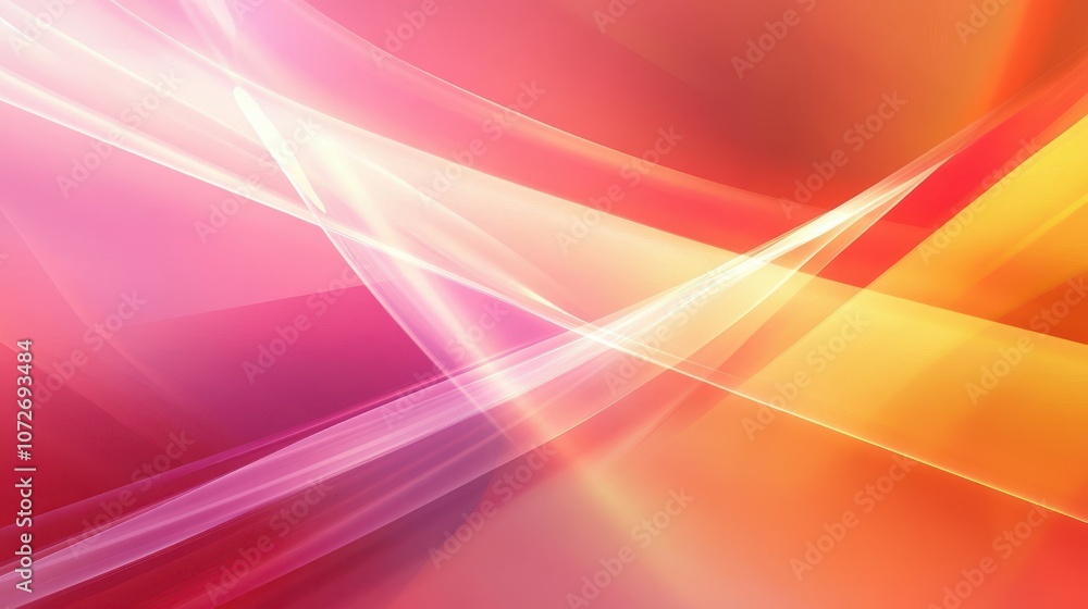 Obraz premium Abstract Background with Intersecting Lines of Pink, Orange and Yellow Colors.