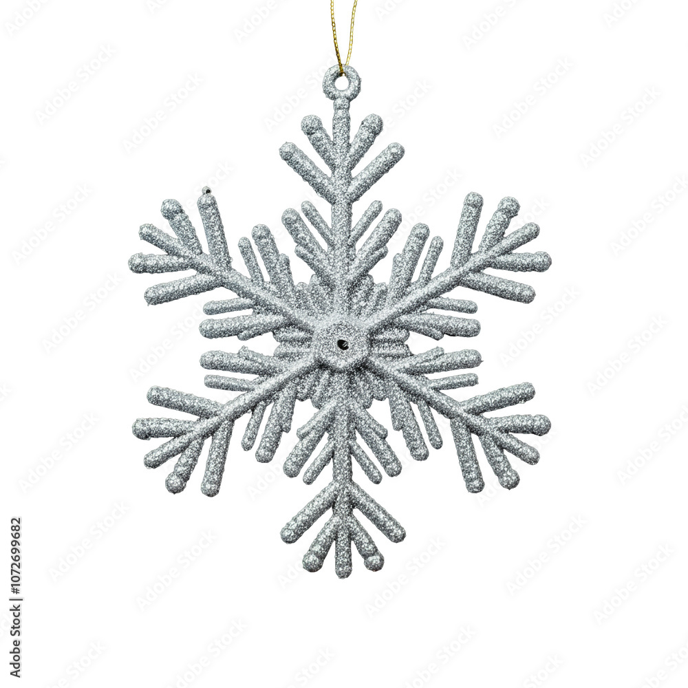 Intricate silver snowflake ornament with a delicate shimmer, isolated on transparent. Great for elegant Christmas and winter decor Intricate silver snowflake ornament with a delicate shimmer, isolated on transparent. Great for elegant Christmas and winter decor