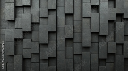 Abstract Black and Grey Geometric Wall Pattern Background