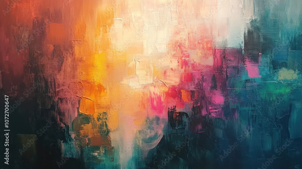 Fototapeta premium Abstract Painting with Vibrant Colors