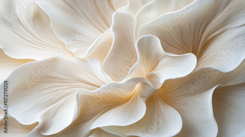 Elegant white flower petals with intricate textures