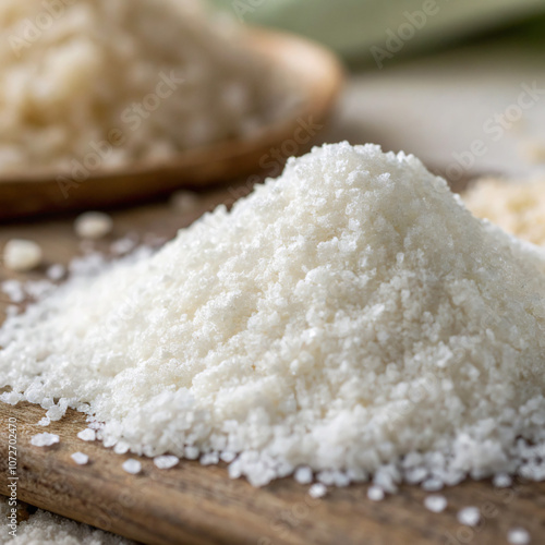 salt and pepper. food, flour, white, salt, ingredient, bowl, cooking, baking, wheat, isolated, closeup, sugar, bread, sea, grain, wooden, meal, kitchen, rice, natural, powder, dough, pastry, heap, hea photo