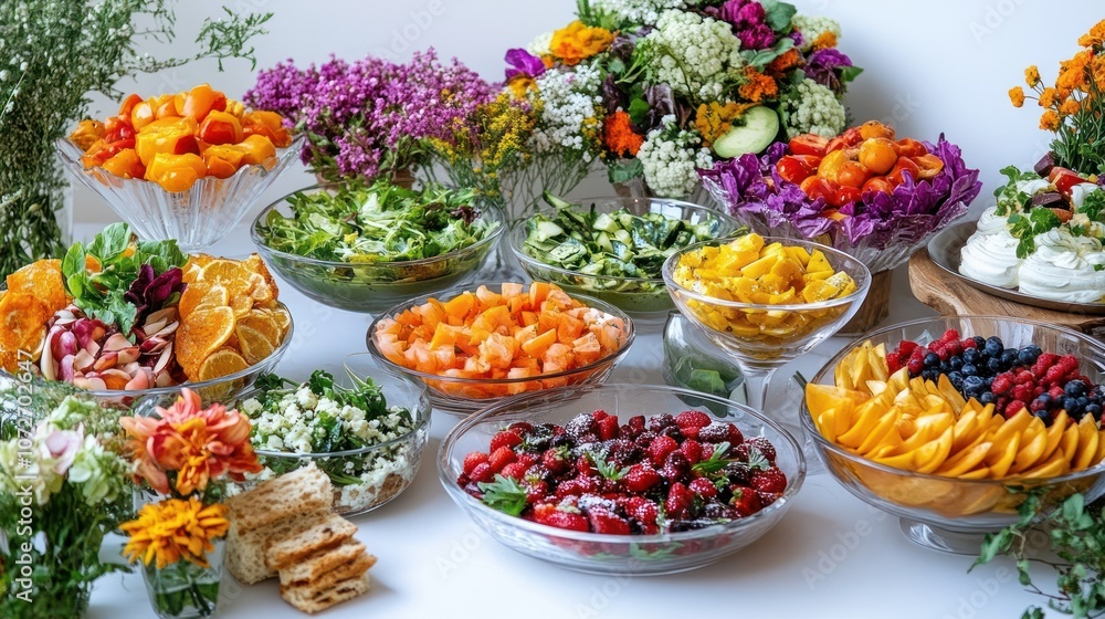 Colorful Summer Salad Buffet Colorful Summer Salad Buffet