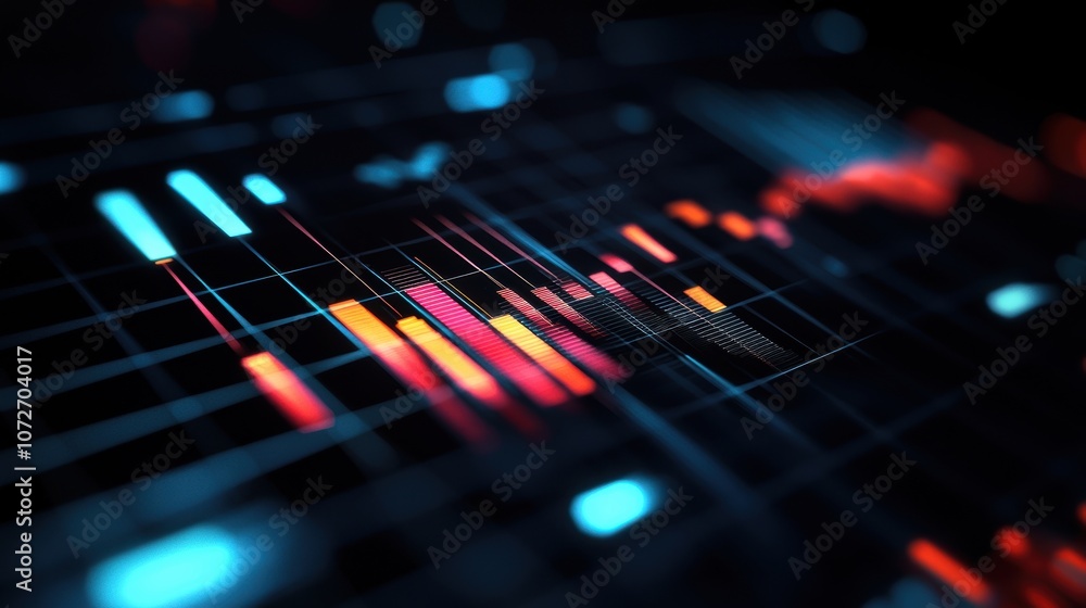 Abstract digital data visualization with vibrant colors Abstract digital data visualization with vibrant colors