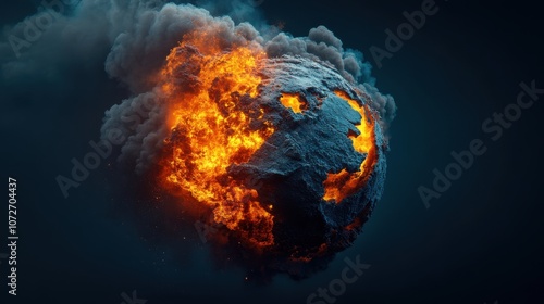 Wallpaper Mural Global Warming and Emissions Impact on Earth Torontodigital.ca