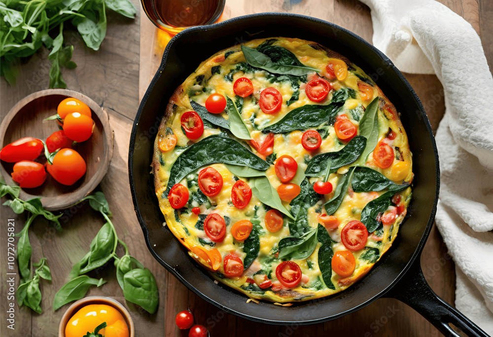 Plant-Based Frittata with Spinach and Bell Peppers
Plant-Based Frittata with Spinach and Bell Peppers