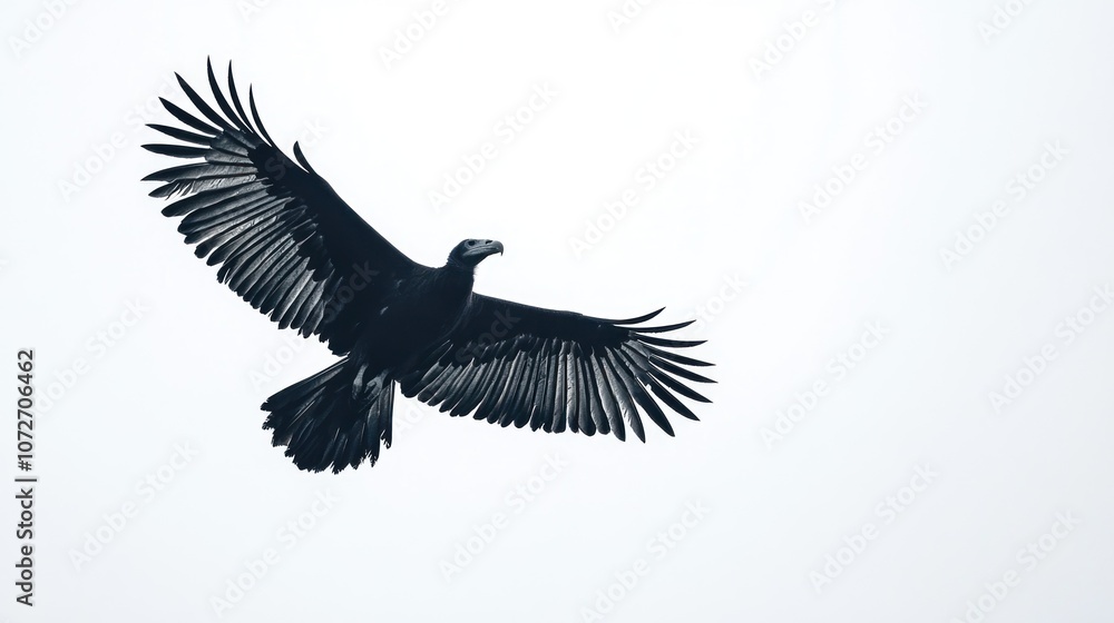 Obraz premium Black Vulture in Flight