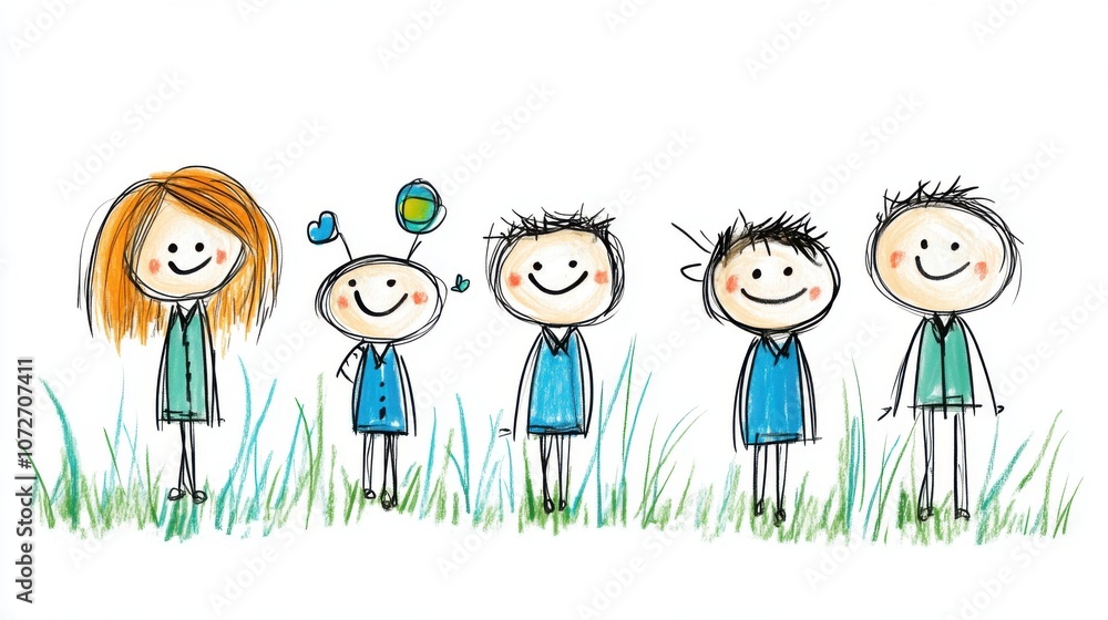 Simple Stick Figure Drawing of Happy People Simple Stick Figure Drawing of Happy People