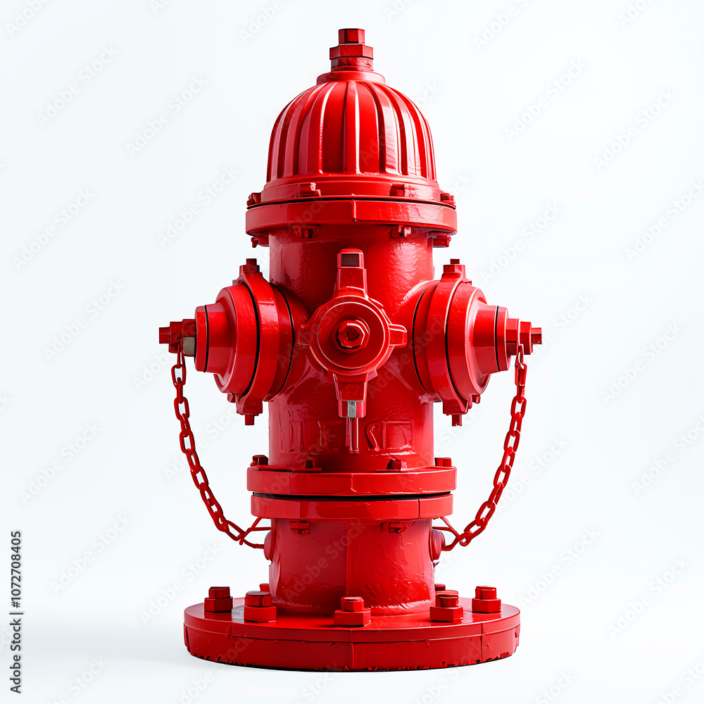 Red fire hydrant isolated on white background Red fire hydrant isolated on white background