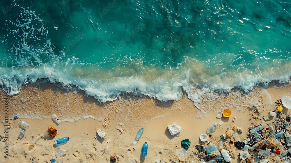 Protect our oceans combatting plastic pollution on beaches Protect our oceans combatting plastic pollution on beaches