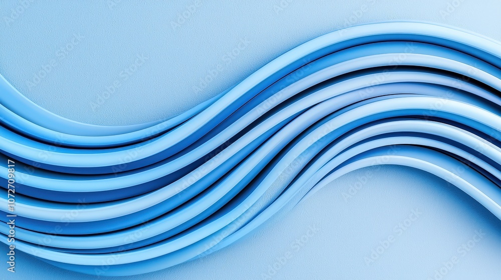 Abstract Blue Wavy Lines 3D Render Digital Art Futuristic Background Abstract Blue Wavy Lines 3D Render Digital Art Futuristic Background