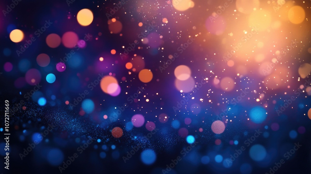 Colorful Bokeh Background with Dark Vivid Shimmers Colorful Bokeh Background with Dark Vivid Shimmers