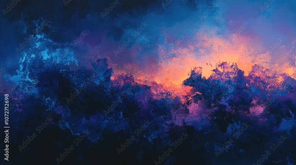 Vibrant Colorful Abstract Cloudscape at Dusk Vibrant Colorful Abstract Cloudscape at Dusk