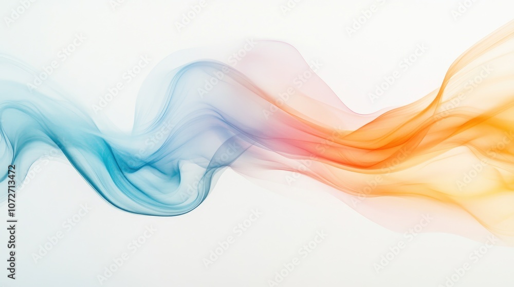Elegant Swirls of Colorful Smoke on Light Background Elegant Swirls of Colorful Smoke on Light Background