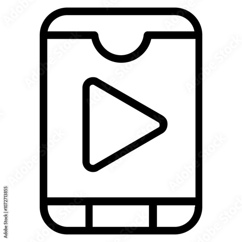 Scrolling Video Line Icon