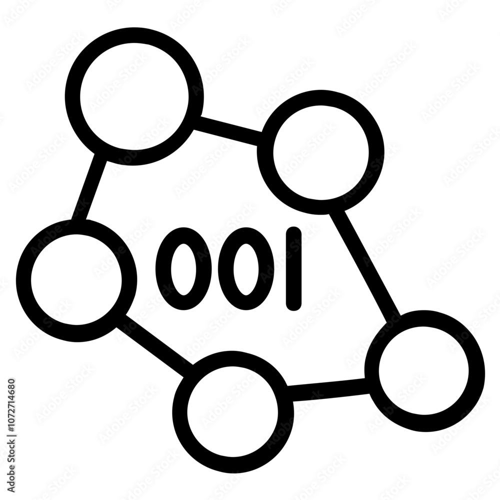 Blockchain Line Icon Blockchain Line Icon