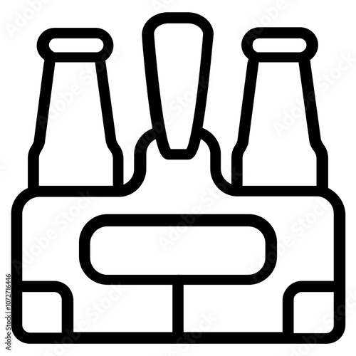 Drink Crate Line Icon