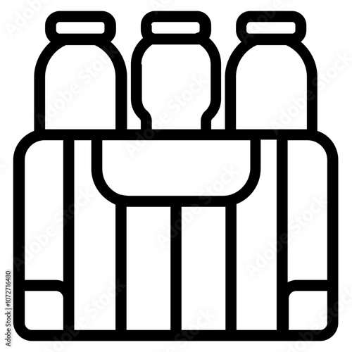 Drink Crate Line Icon