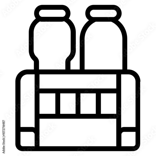Drink Crate Line Icon