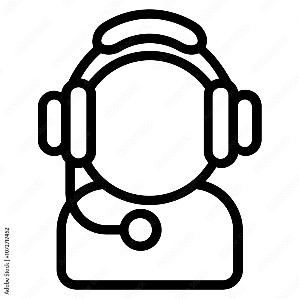 Gamer Line Icon Gamer Line Icon