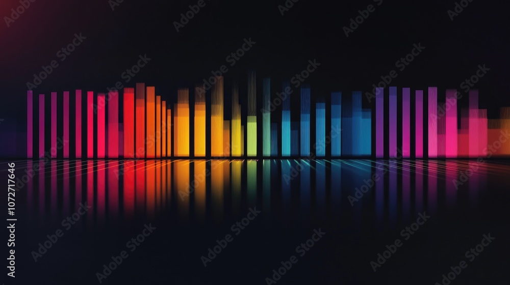 Colorful Sound Wave Abstract Digital Art Design Colorful Sound Wave Abstract Digital Art Design