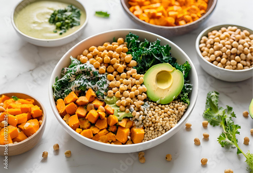 Wholesome Power Bowl with Grains and Greens 